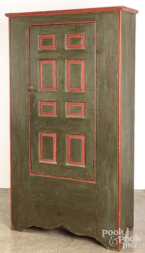 PAINTED PINE WARDROBE, EARLY 19TH