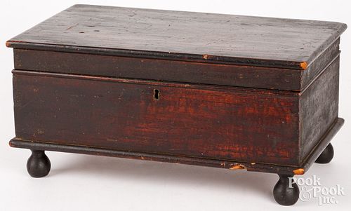 STAINED PINE DRESSER BOX 19TH 3c642b