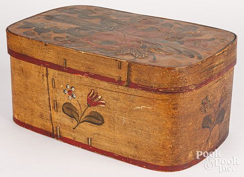 CONTINENTAL PAINTED BENTWOOD BOX,