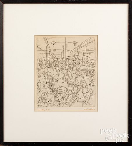 JACQUES BOULLAIRE ETCHING OF A