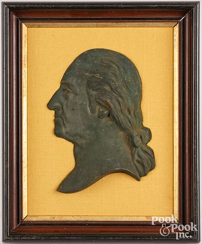 PATINATED RELIEF PROFILE BUST OF 3c6510