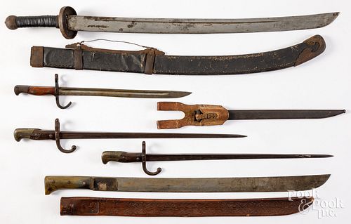 TWO FRENCH GRAS SWORD BAYONETS  3c657d