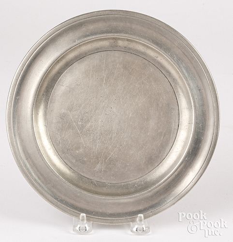 PHILADELPHIA PEWTER PLATE, LATE