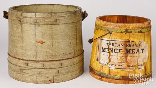 TWO PAINTED BUCKETS LATE 19TH 3c65b5