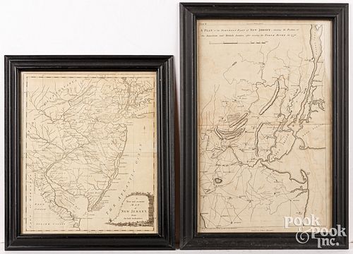 TWO EARLY MAPS OF NEW JERSEYTwo