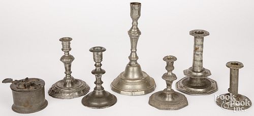 GROUP OF SIX CONTINENTAL PEWTER