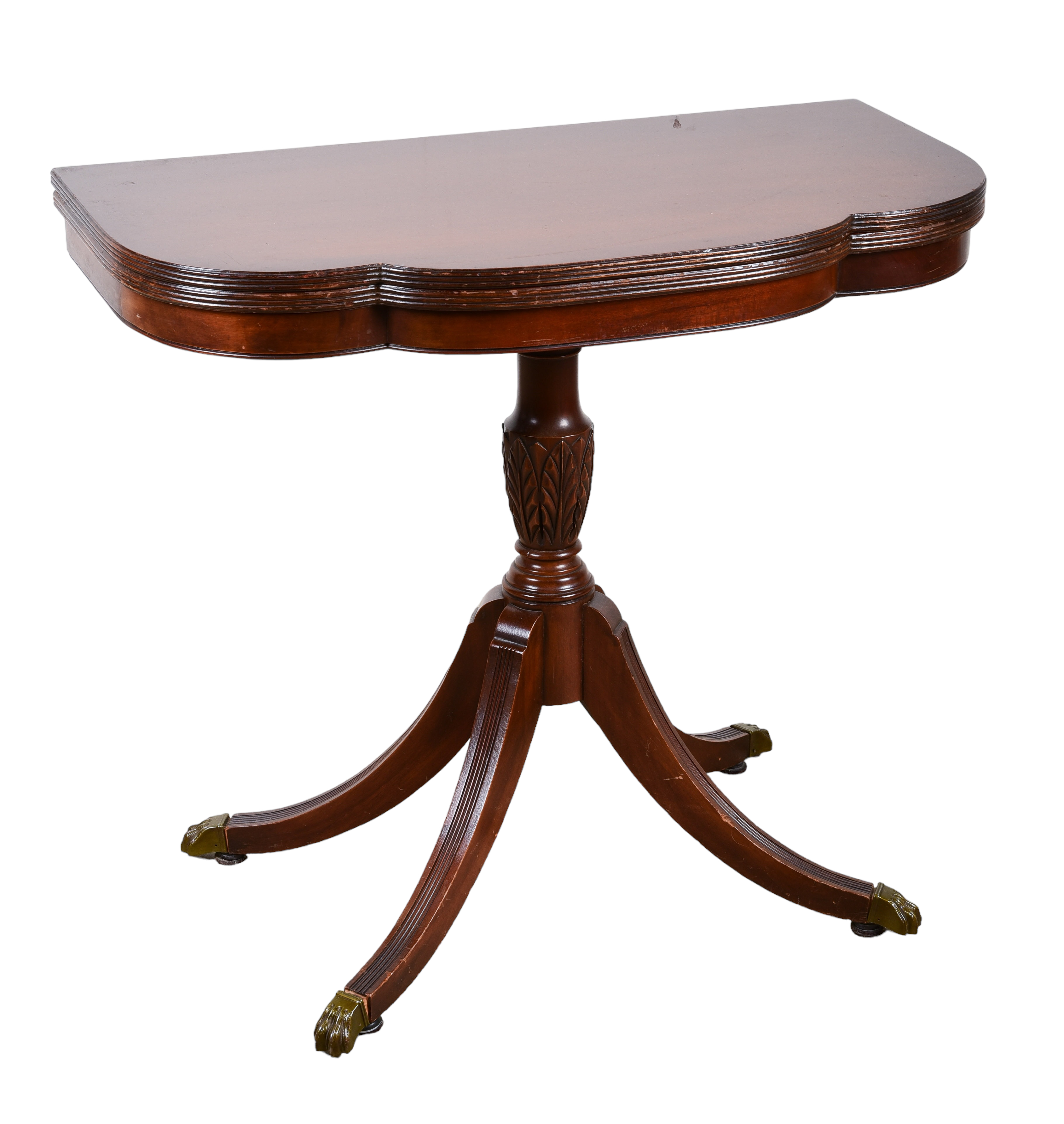 Regency style mahogany flip top