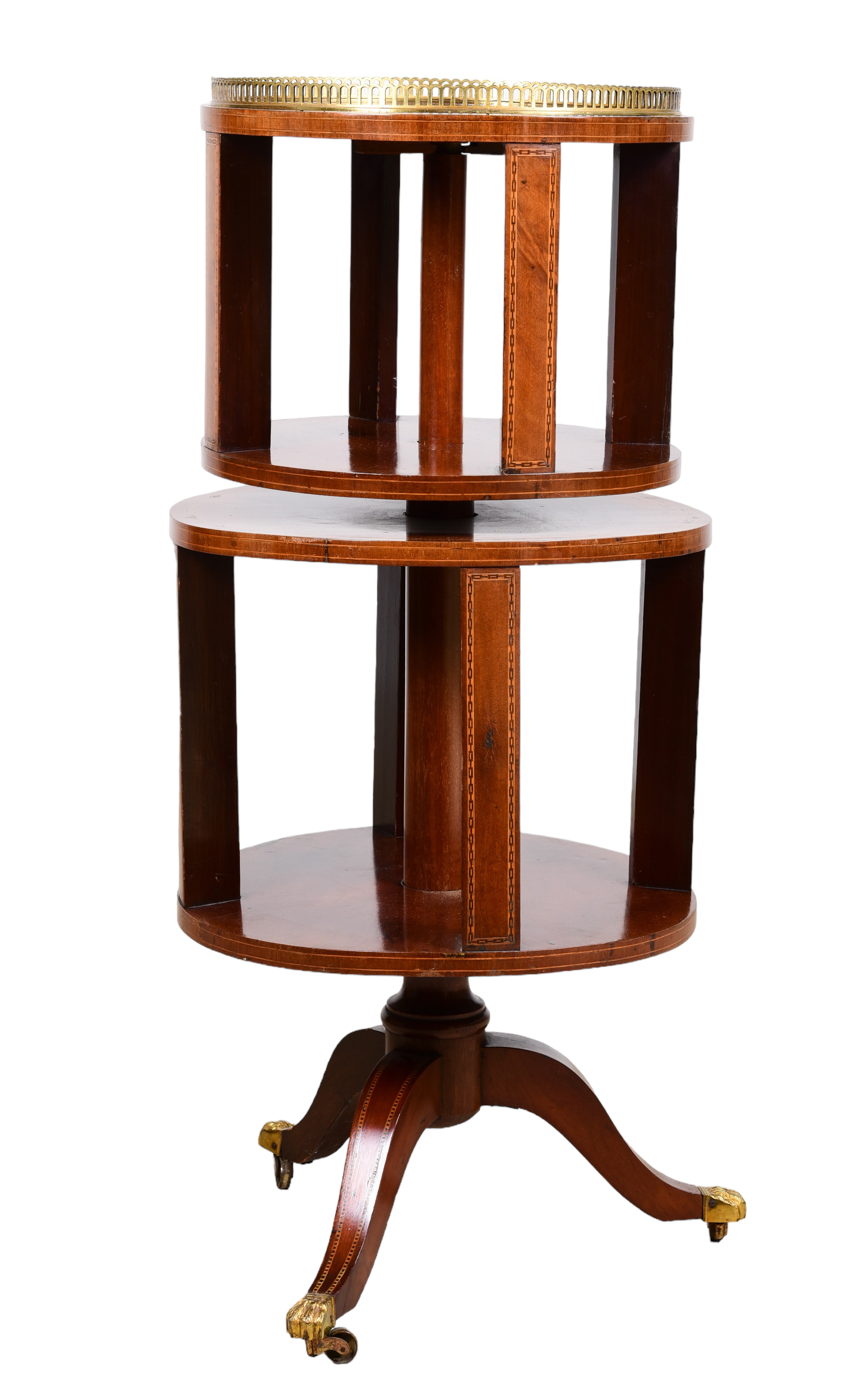 Regency style mahogany inlaid revolving 3c6684