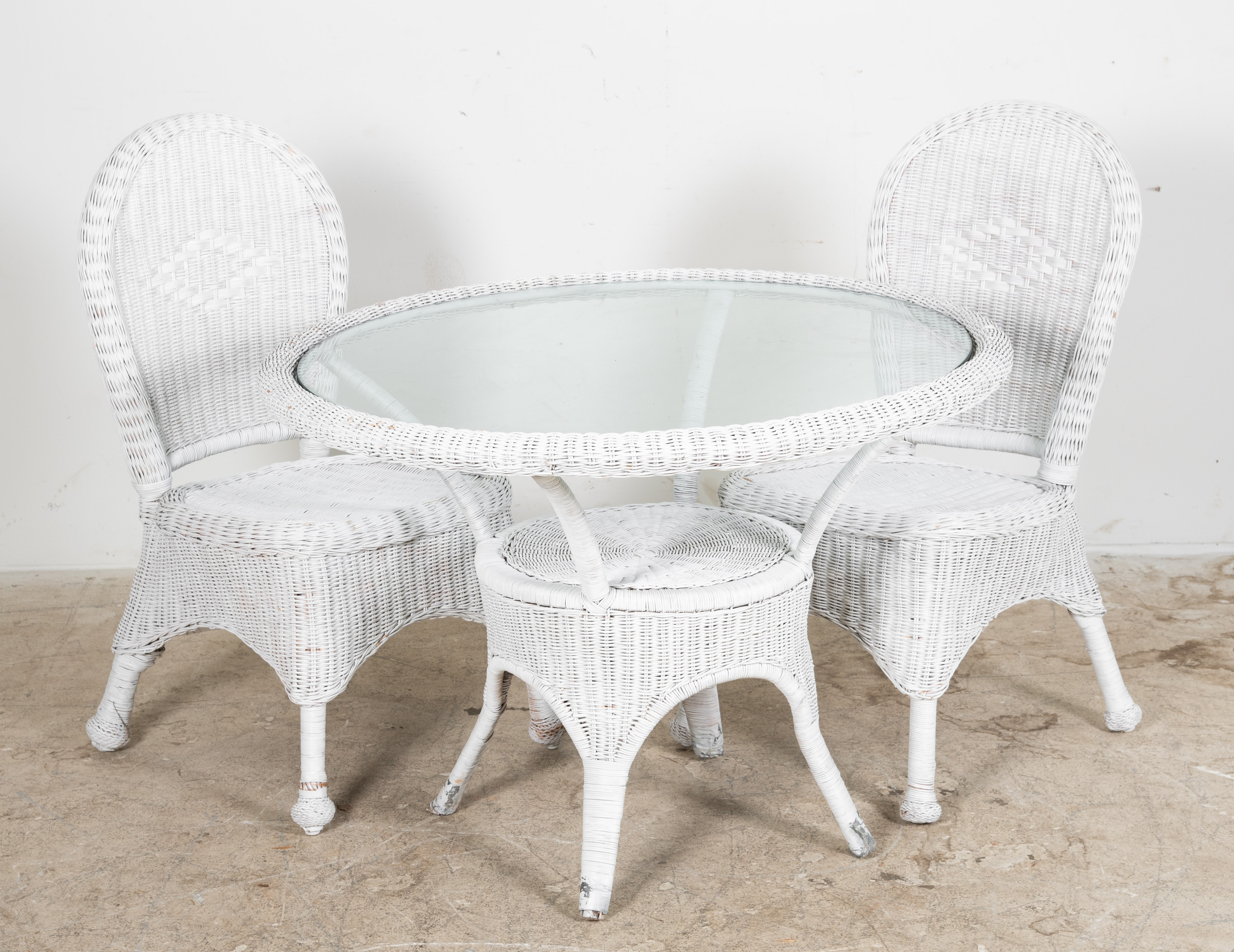 (3) pc Wicker breakfast dining