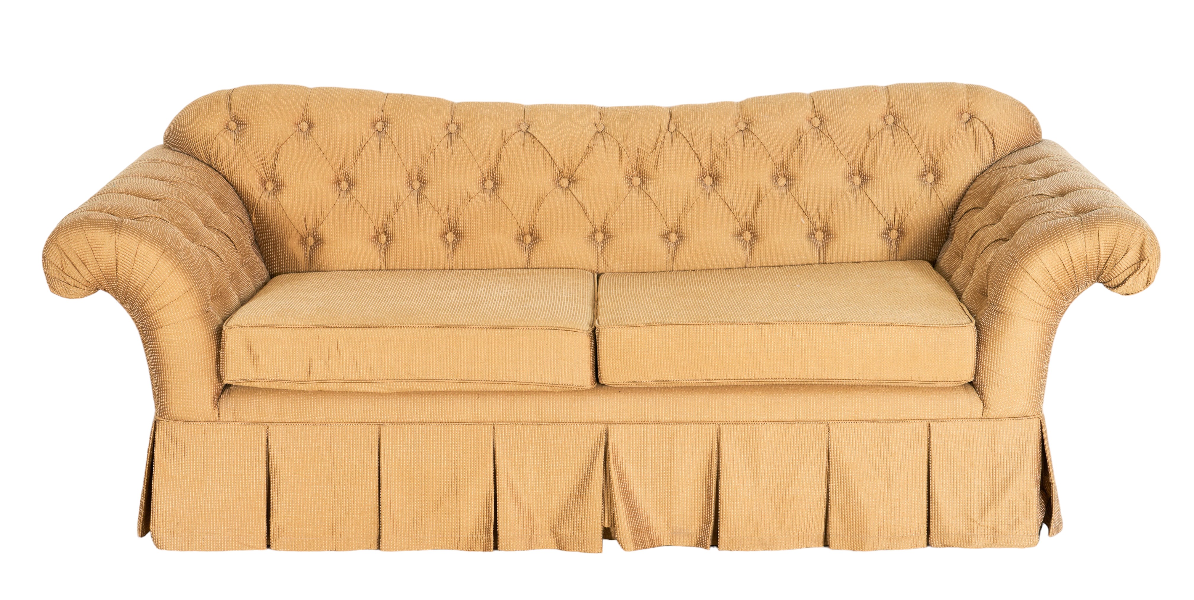 Custom upholstered tufted sofa  3c66c5