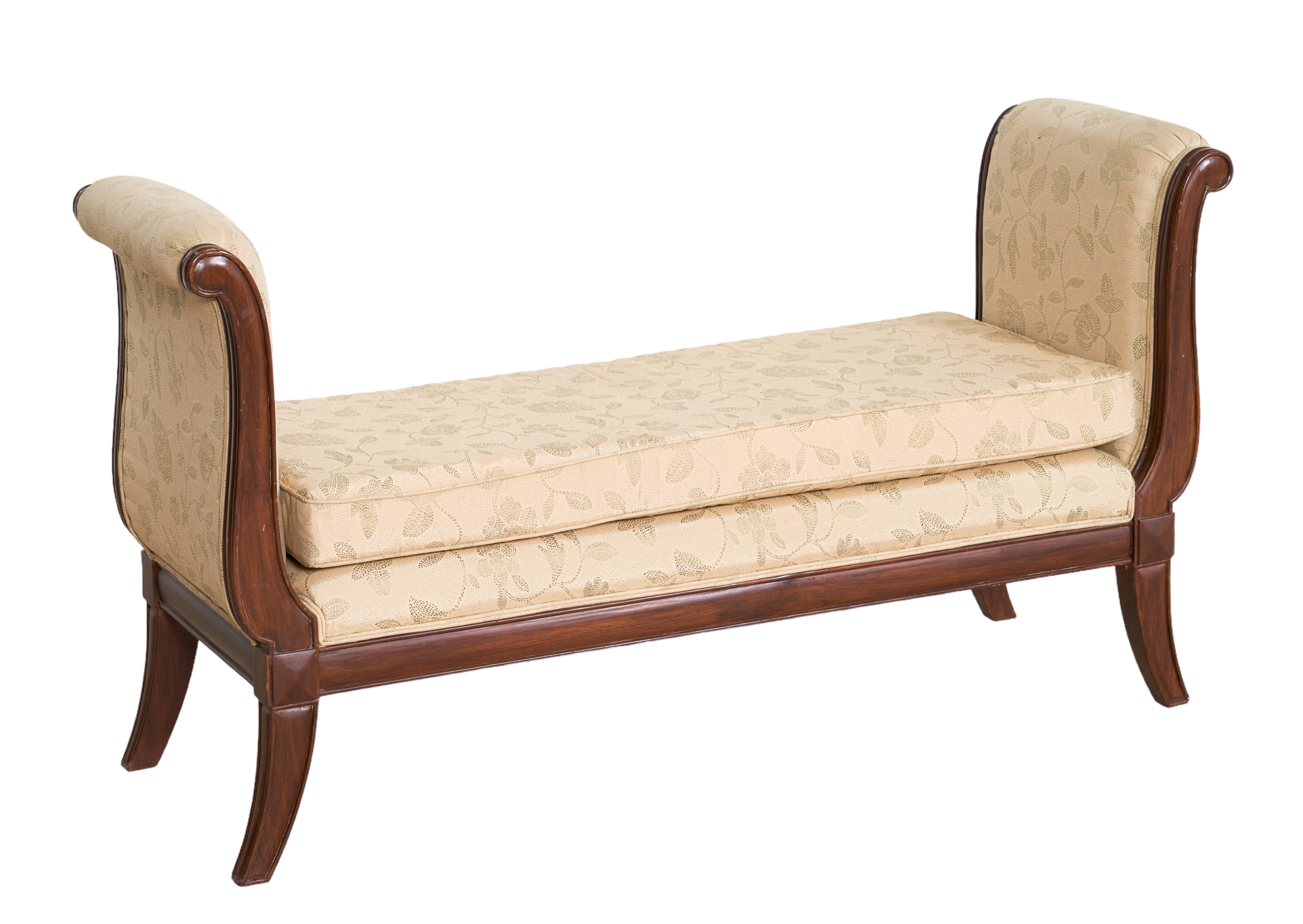 Regency style mahogany upholstered