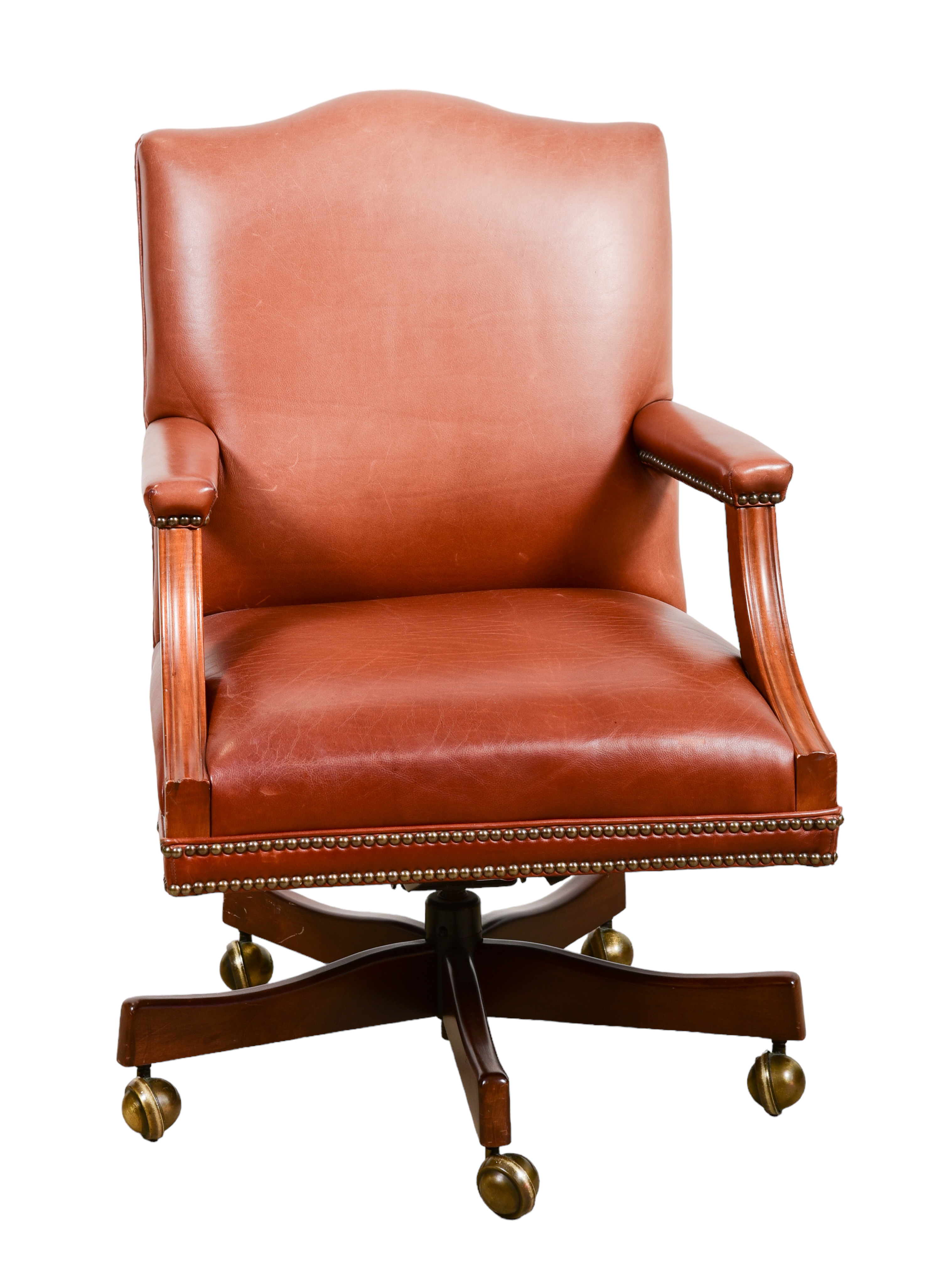 Brunschwig and Fils leather swivel