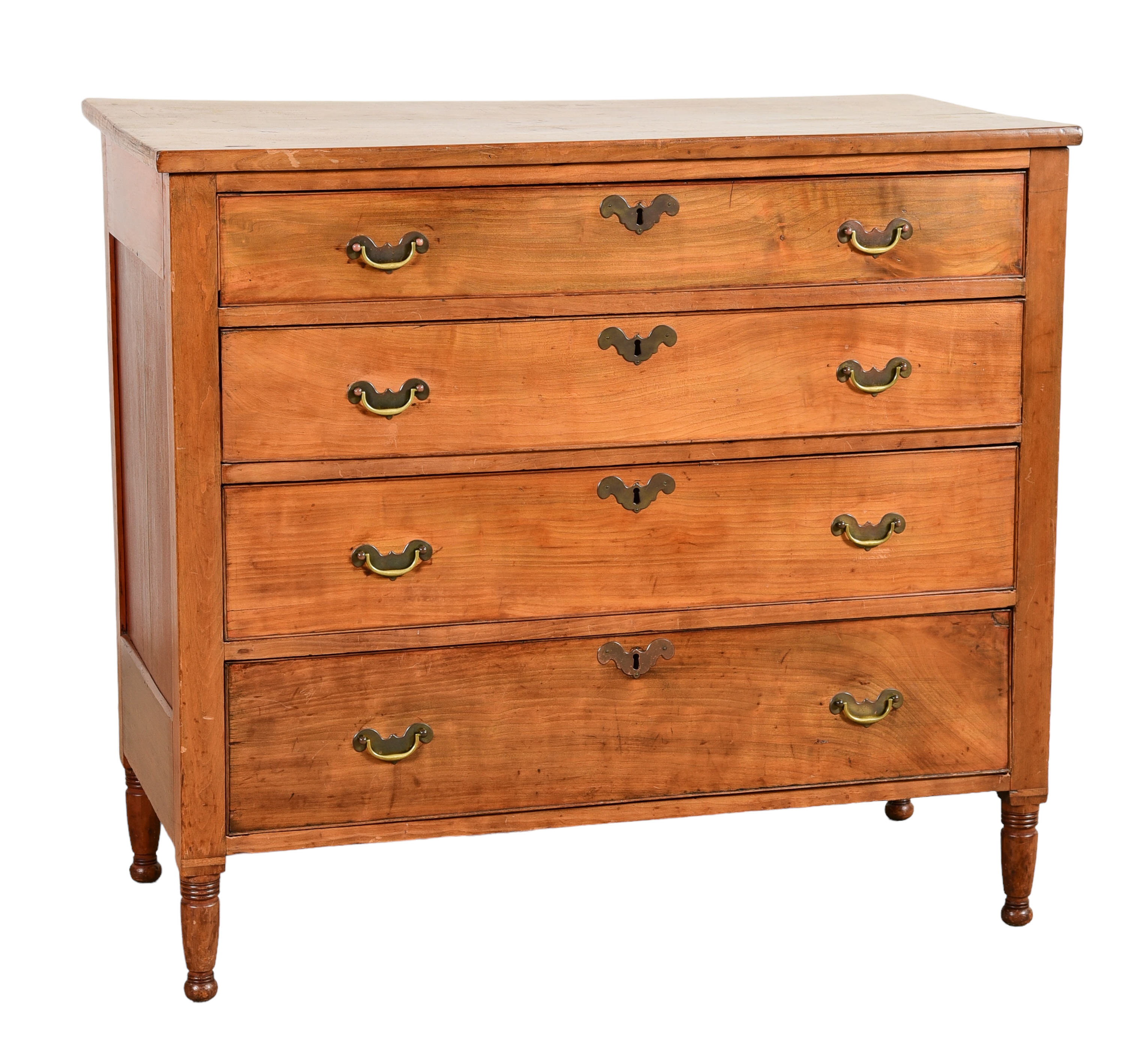 Cherry 4-drawer chest, solid top