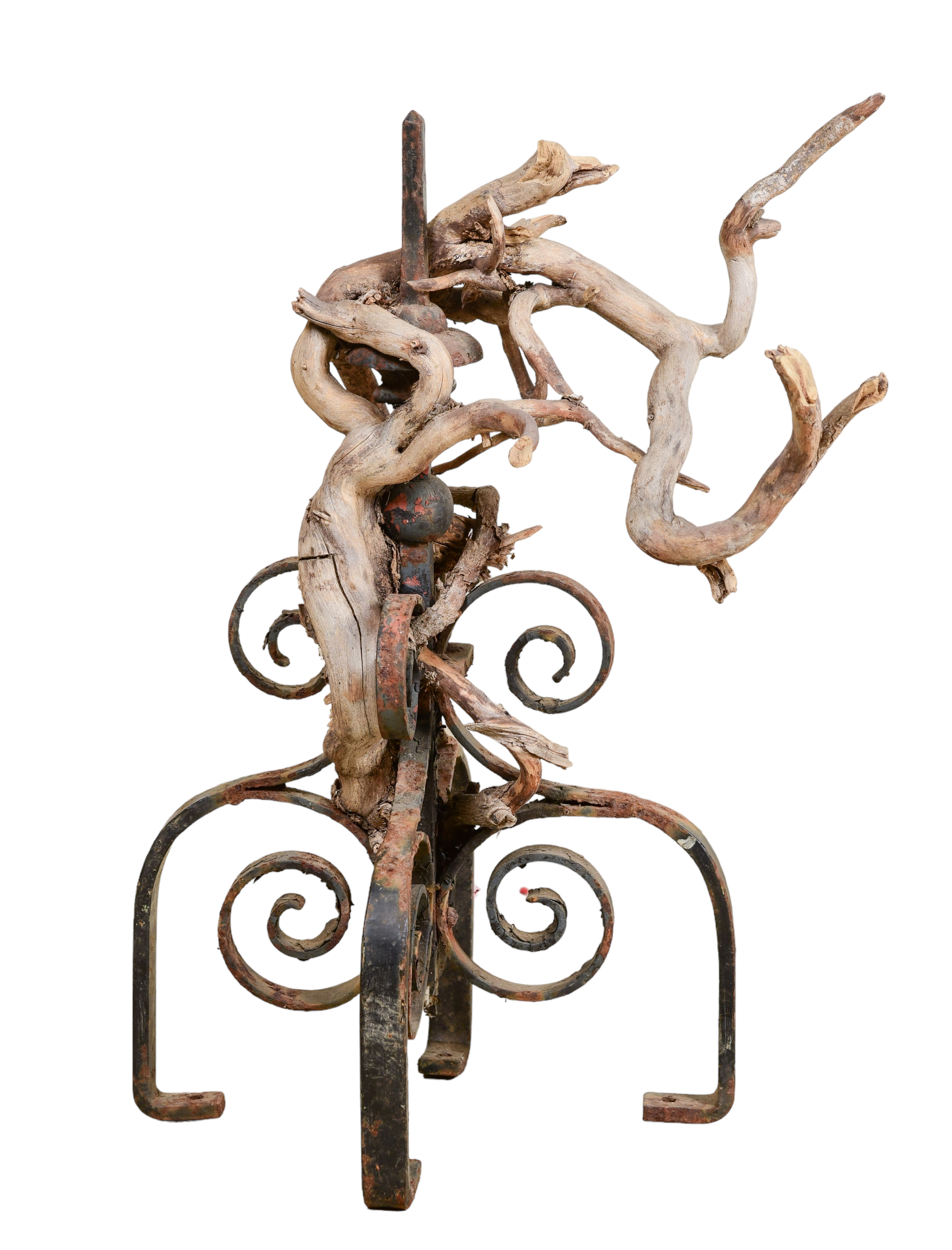 Wrought iron and driftwood folk