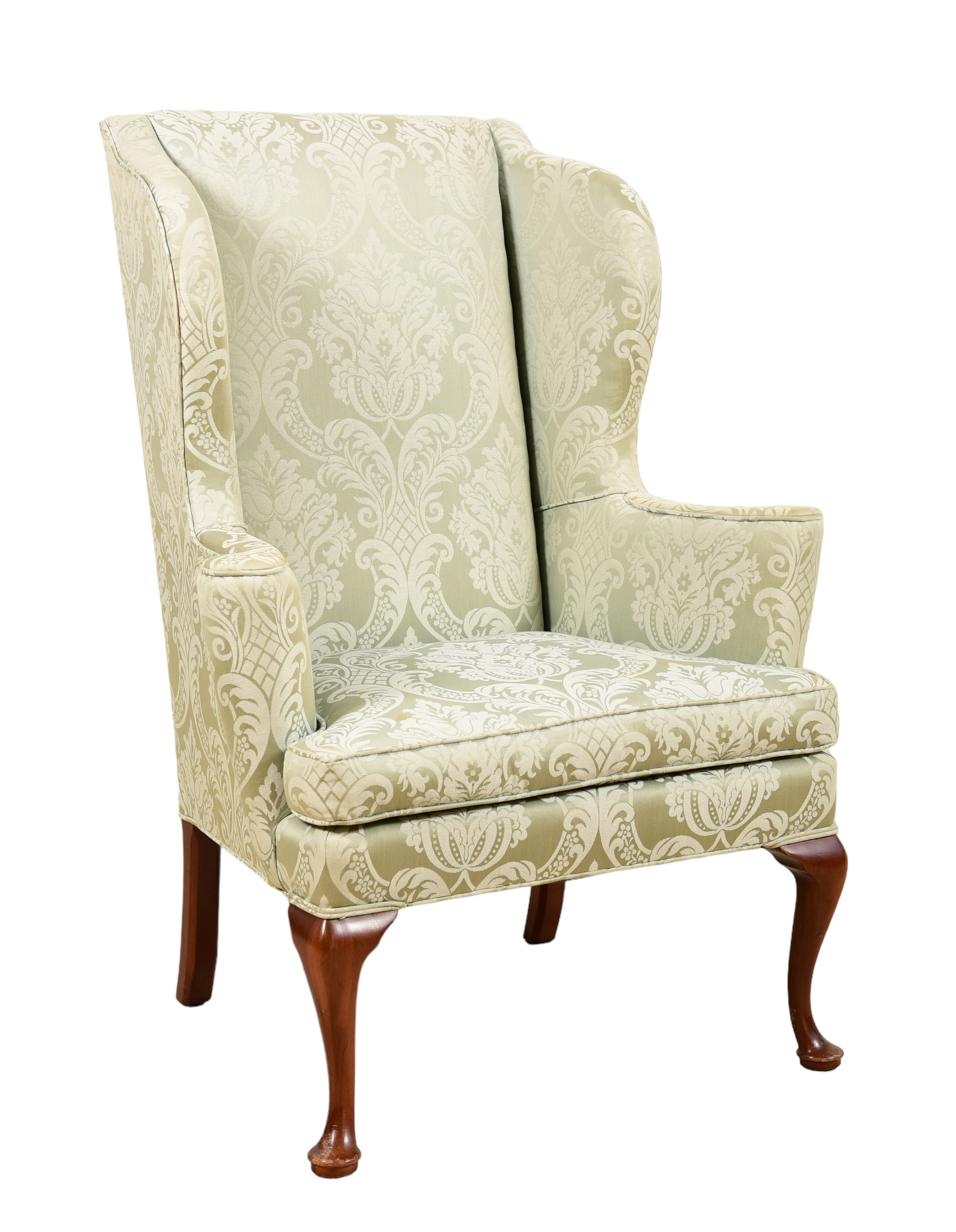 Queen Anne style upholstered wing 3c6728