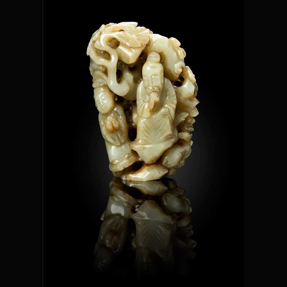 CELADON JADE CARVING OF A MOUNTAIN 3c6997