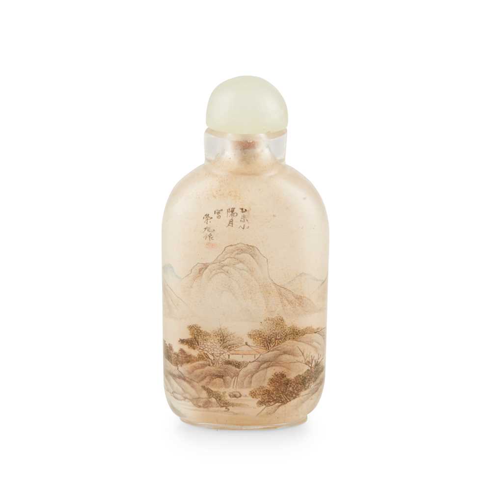 INSIDE PAINTED GLASS SNUFF BOTTLE ATTRIBUTED 3c69a2