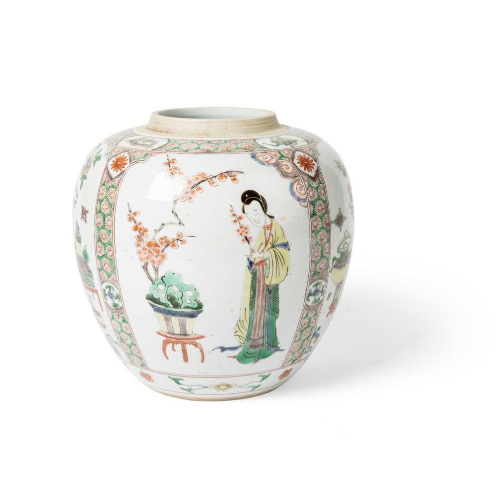 FAMILLE VERTE GINGER JAR QING DYNASTY 3c69fb