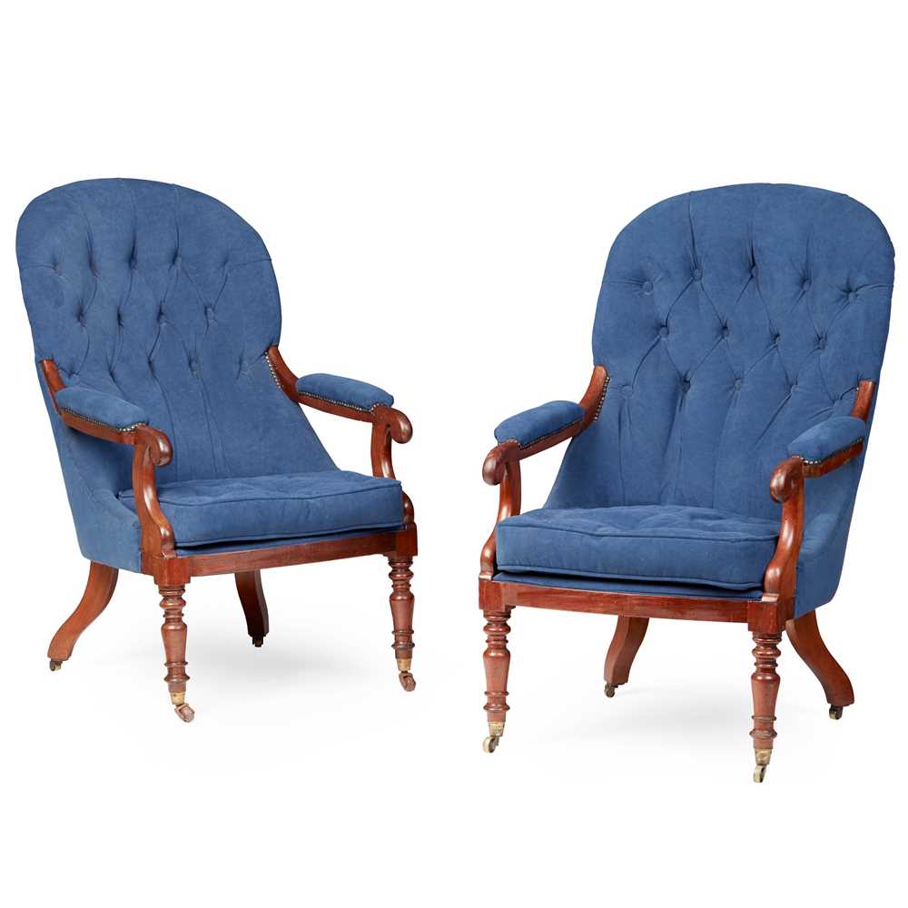 PAIR OF WILLIAM IV MAHOGANY LIBRARY 3c6a4e