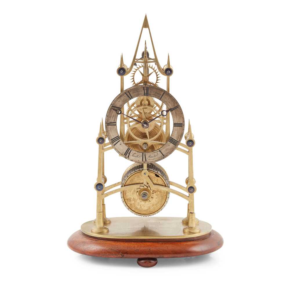 VICTORIAN BRASS SKELETON CLOCK  3c6ae9