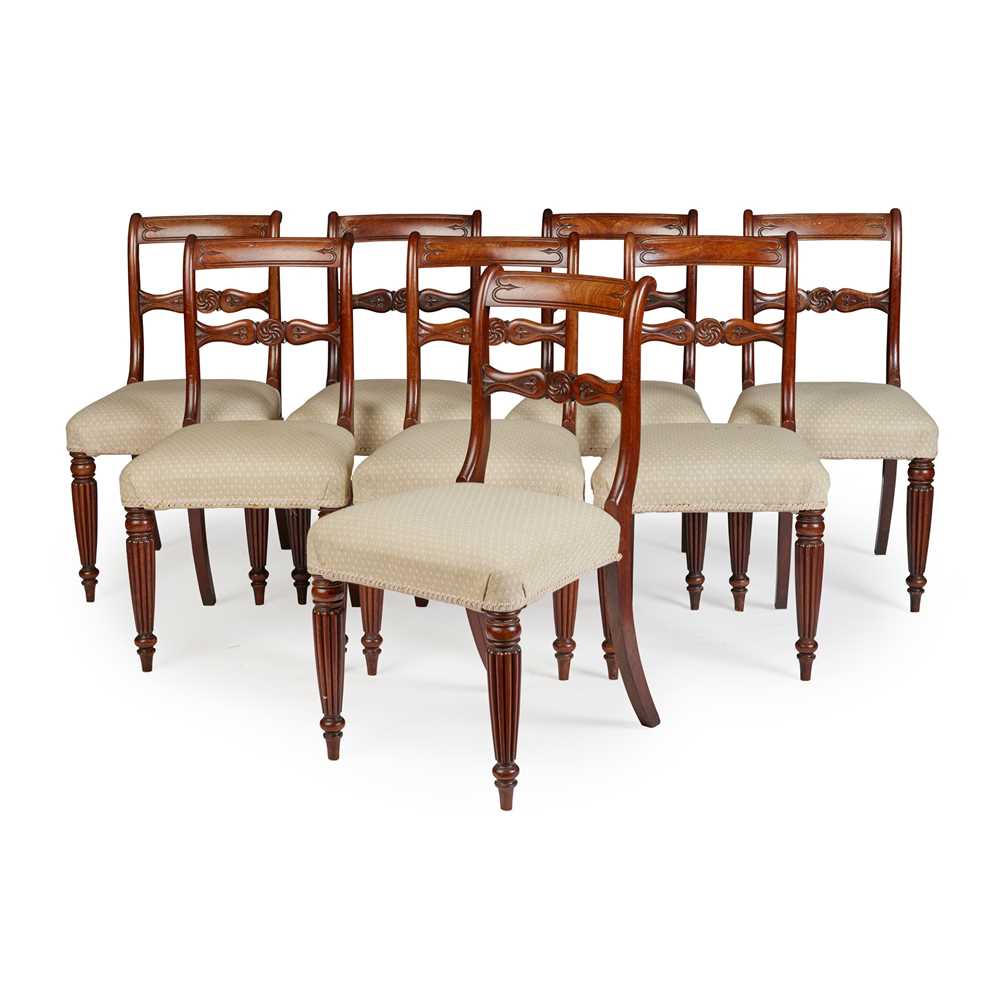 SET OF EIGHT REGENCY MAHOGANY DINING 3c6b0c