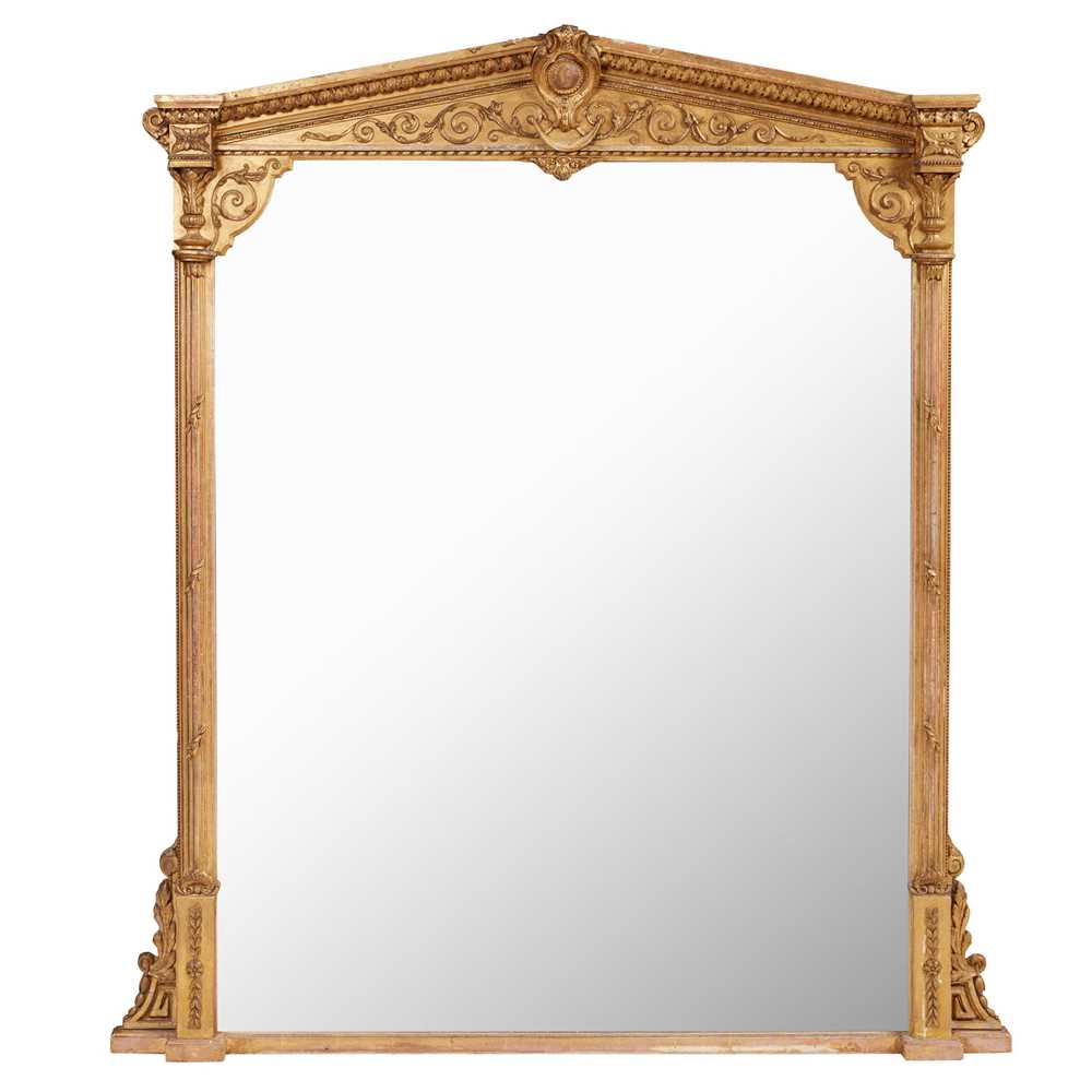 REGENCY GILTWOOD OVERMANTEL MIRROR EARLY 3c6b0e