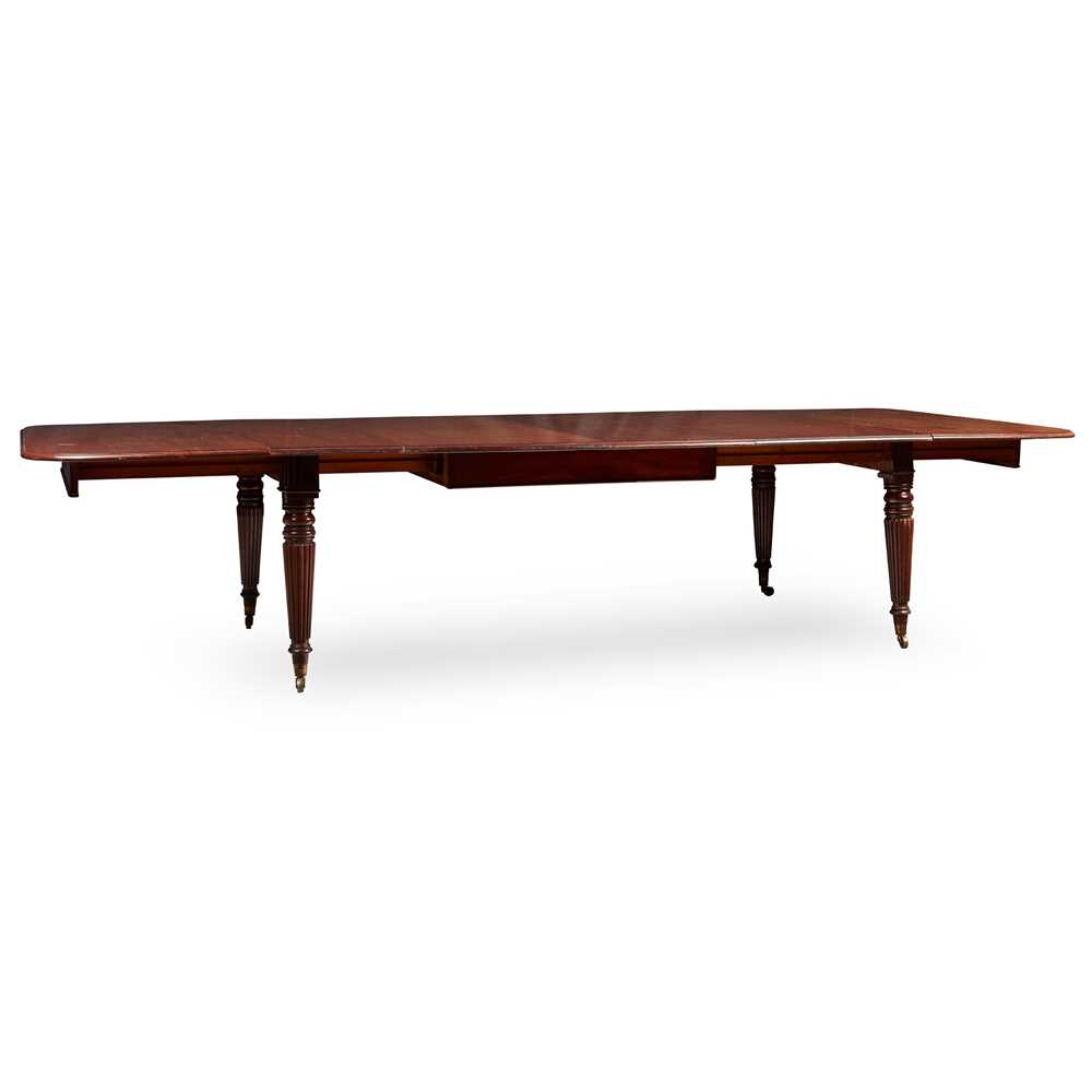 LATE REGENCY MAHOGANY DINING TABLE,