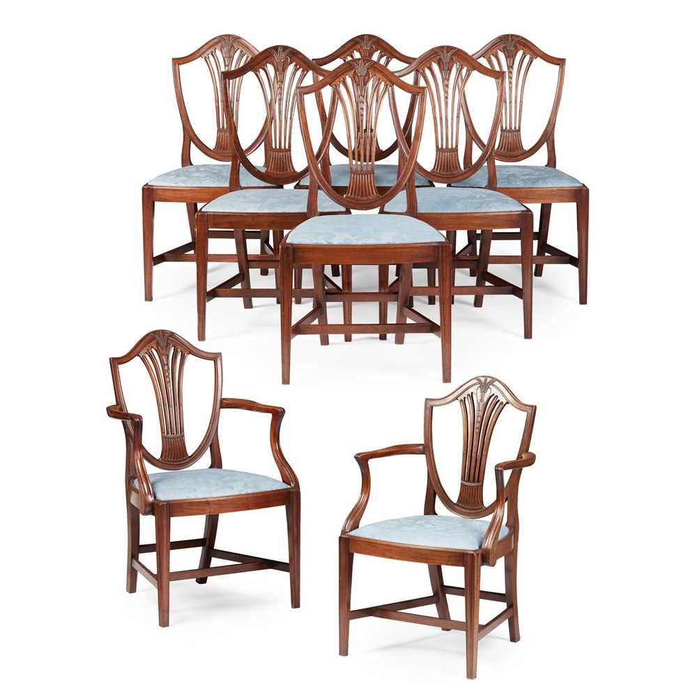 SET OF EIGHT GEORGIAN STYLE MAHOGANY 3c6b67