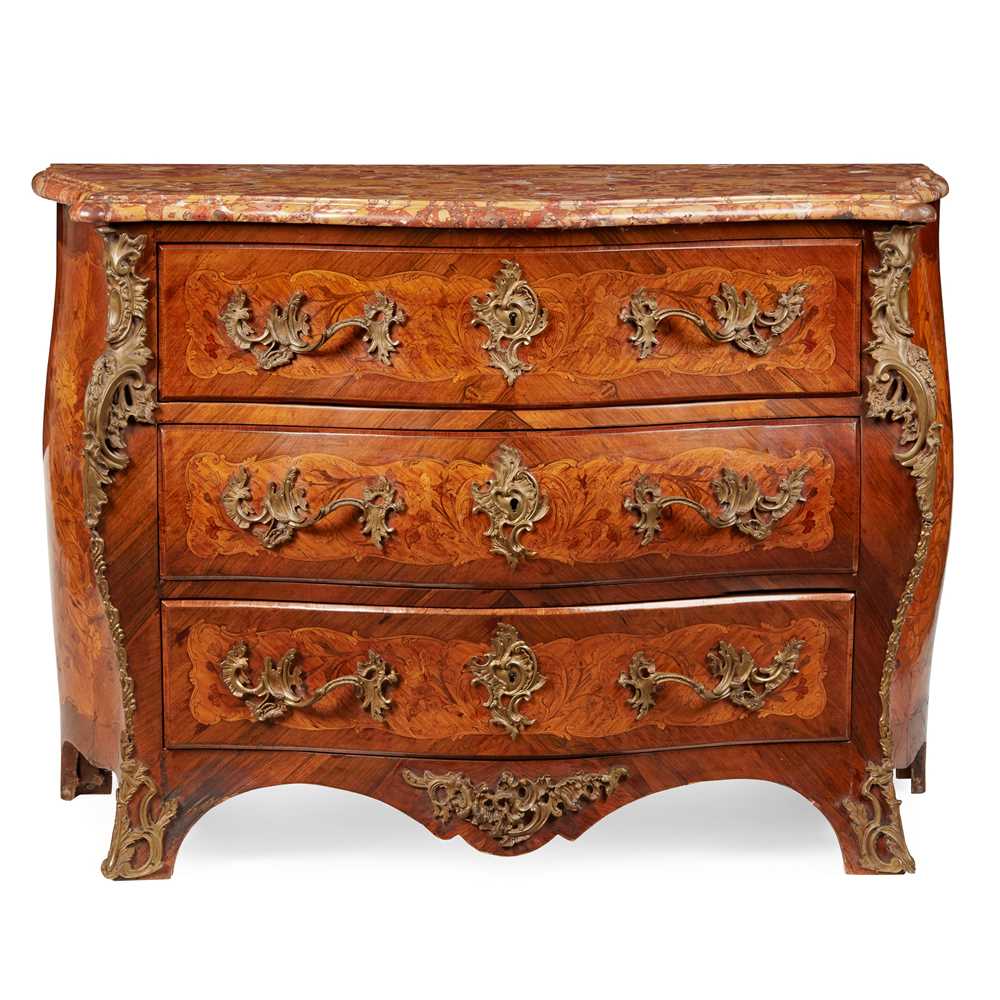 LOUIS XV STYLE PURPLE WOOD AND