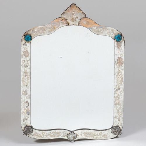 SMALL VENETIAN ETCHED GLASS MIRROR30 3c6c01