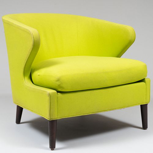 THE BRIGHT GROUP STAINED WOOD UPHOLSTERED