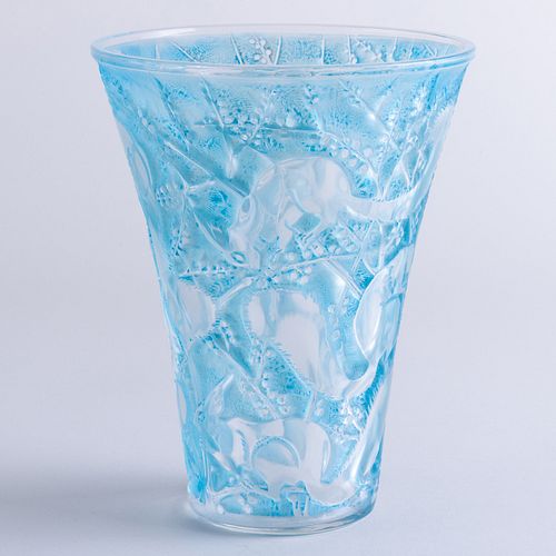 REN LALIQUE PATINATED GLASS SENART  3c6c6c