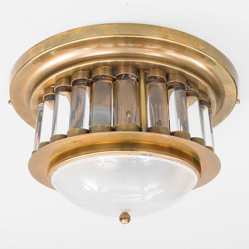 ITALIAN BRASS MOUNTED GLASS CEILING 3c6c8c