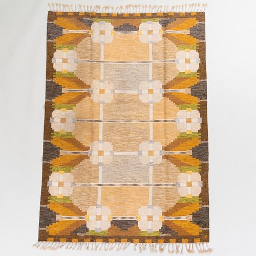 SWEDISH FLATWEAVE CARPET, MONOGRAMMED