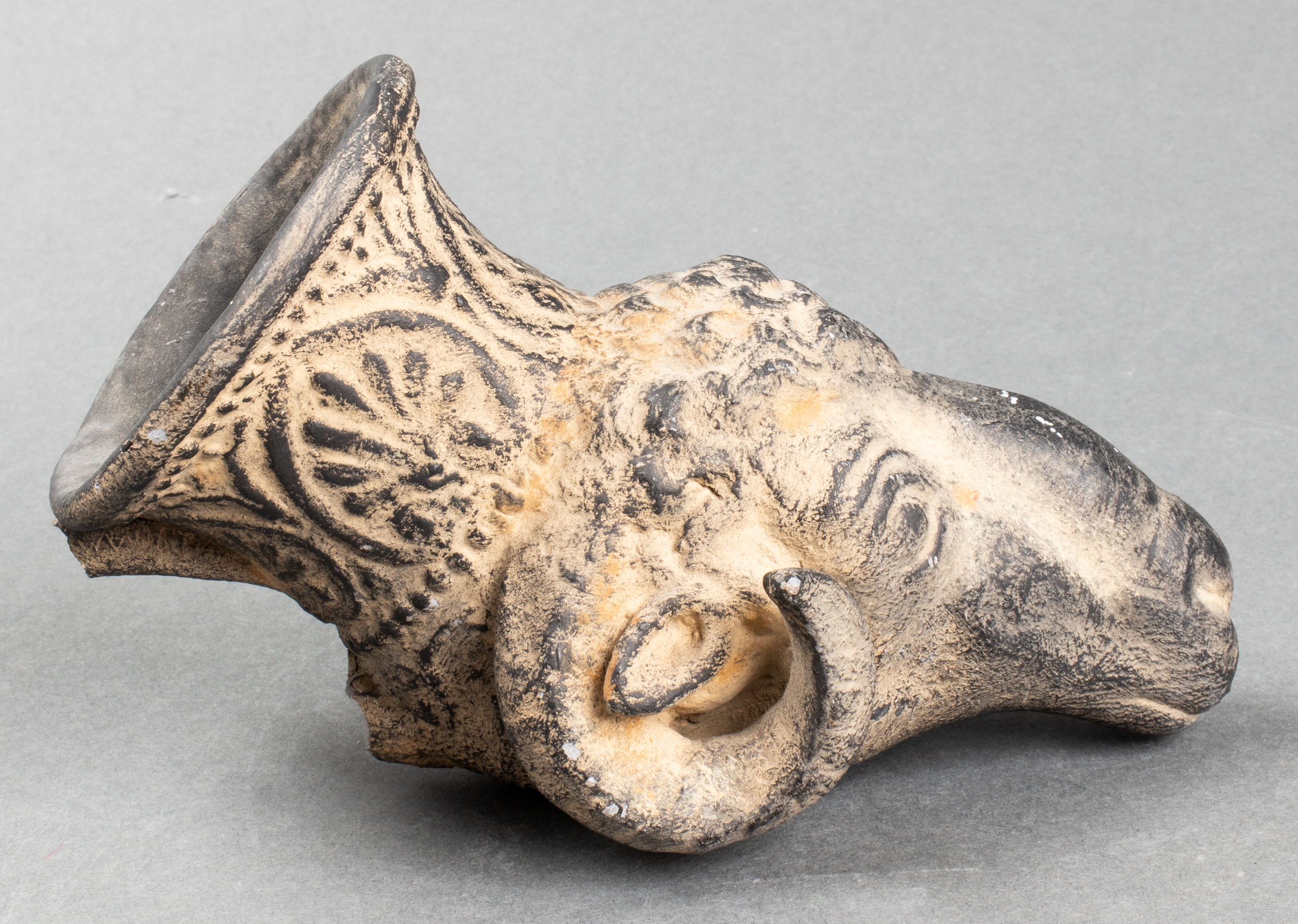 GREEK POTTERY STYLE RAM HEAD RHYTON 3c45d0