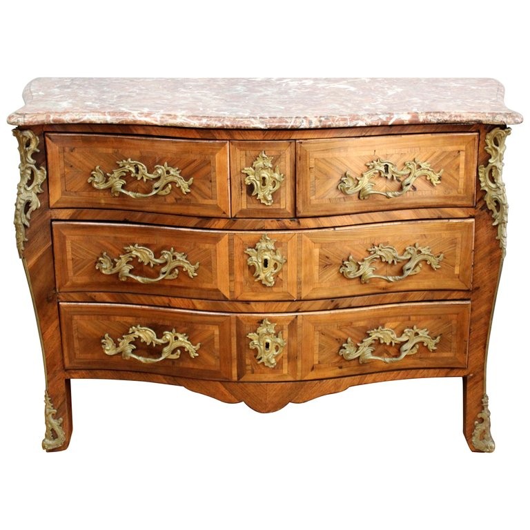 JEAN DEMOULIN FRENCH LOUIS XV COMMODE,