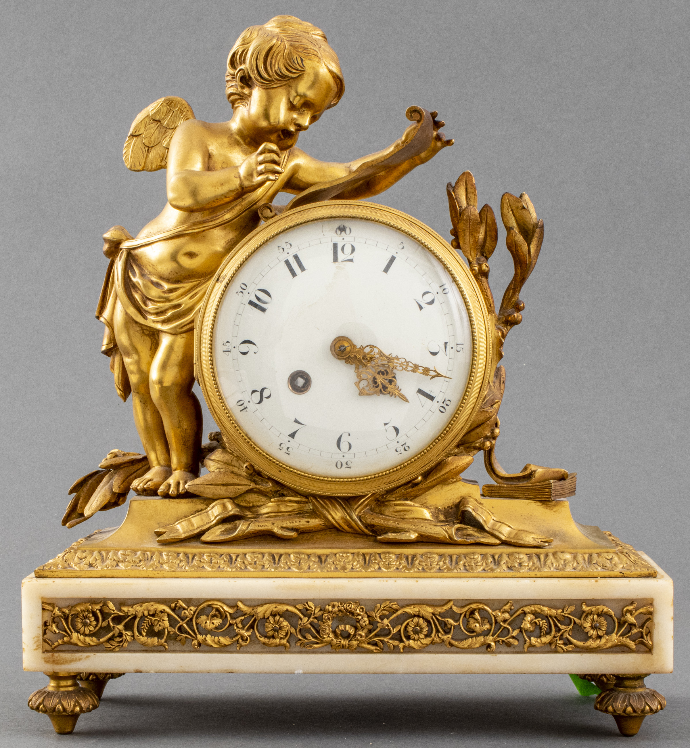 LOUIS XVI STYLE GILT BRONZE CHERUB