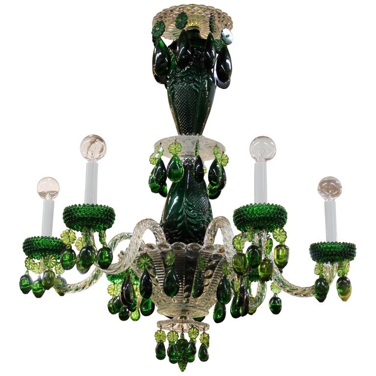 BACCARAT ATTRIBUTED GREEN CLEAR 3c466e