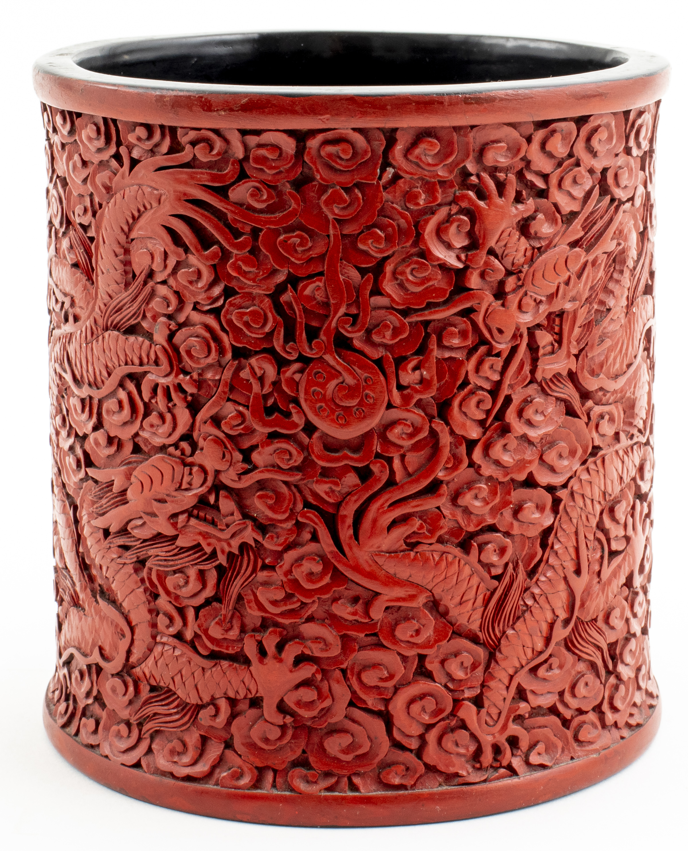 CHINESE CARVED CINNABAR LACQUER 3c46b1