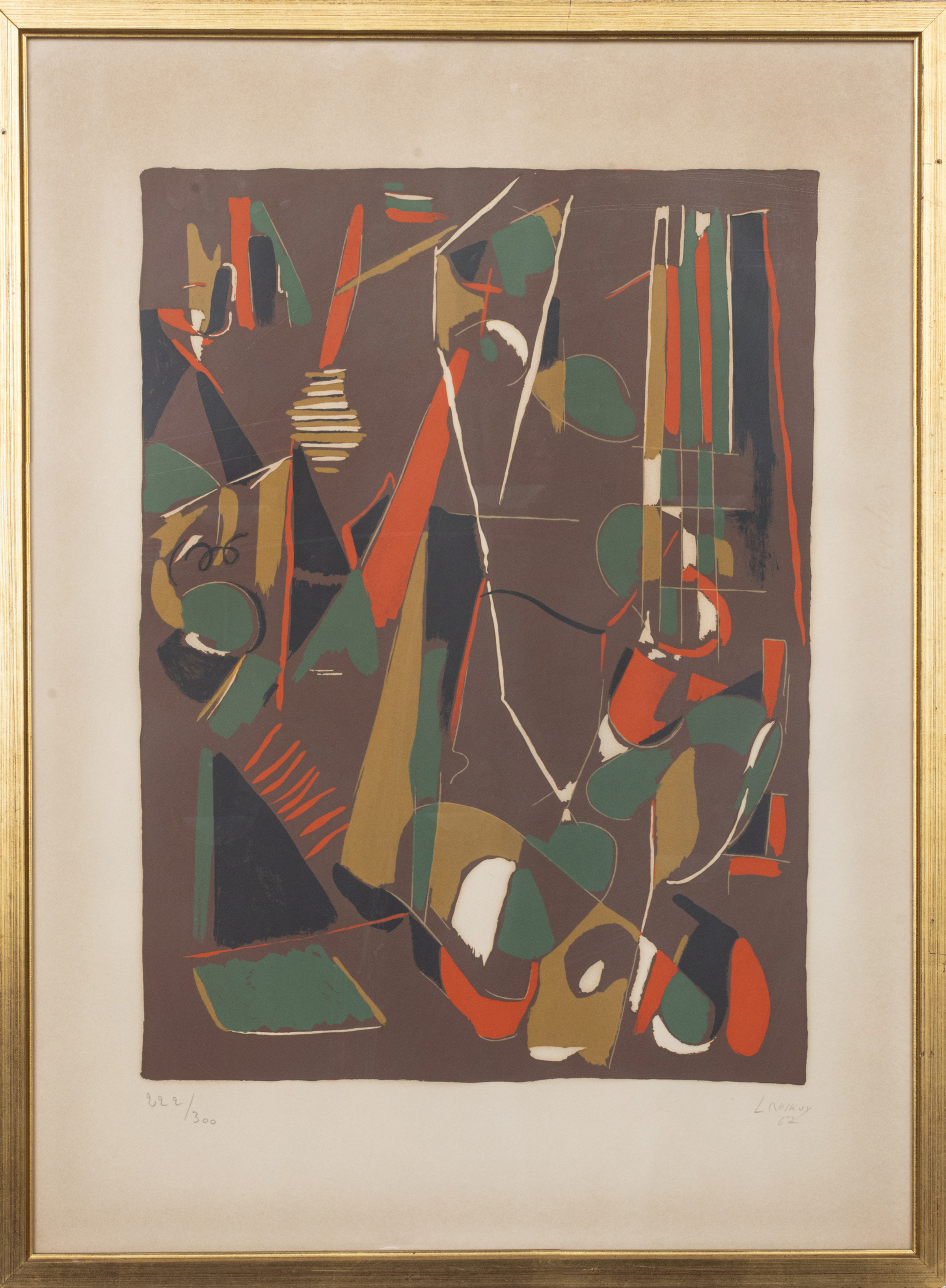 ANDRE LANSKOY ABSTRACT LITHOGRAPH