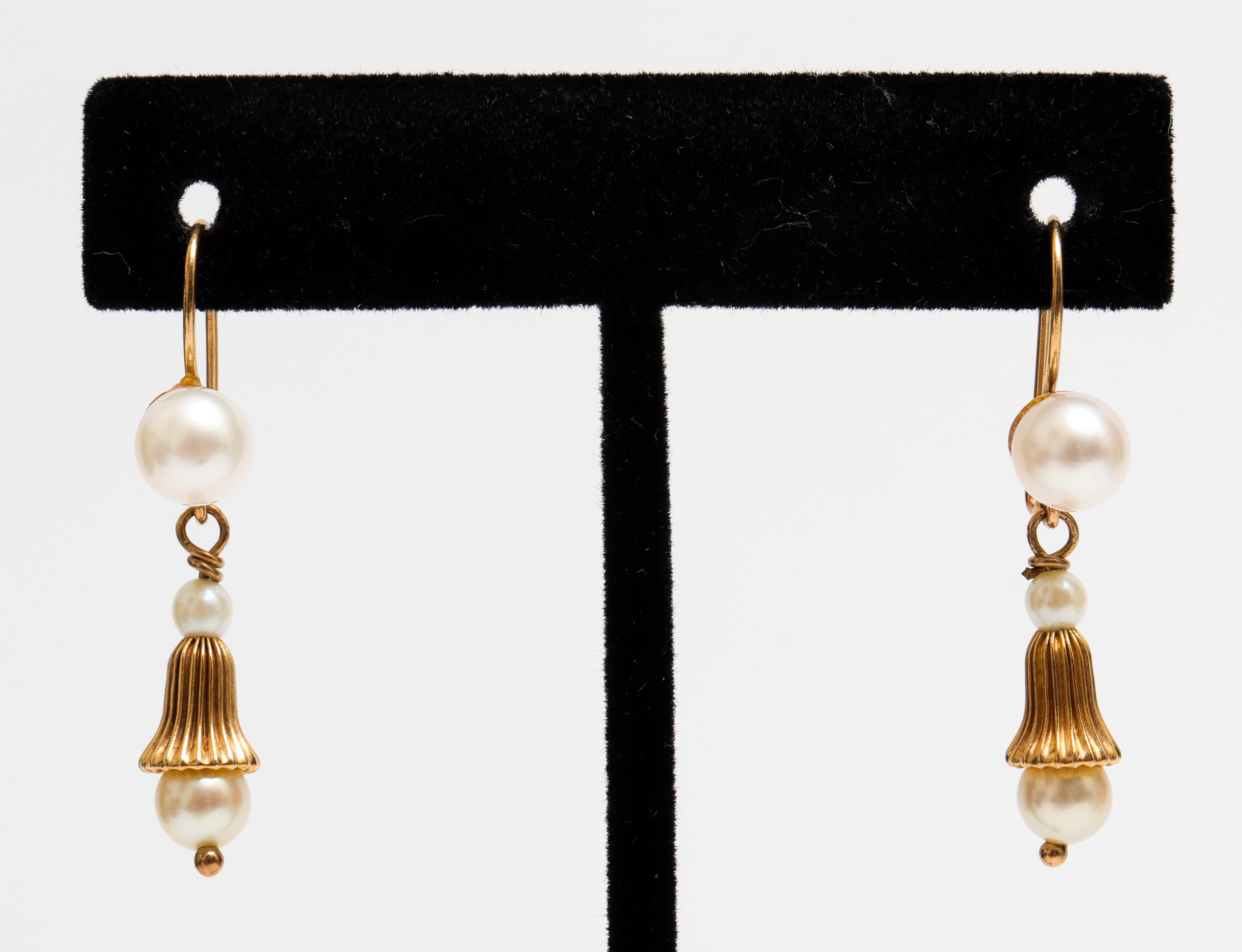 14K YELLOW GOLD PEARL FLUTED 3c46e9