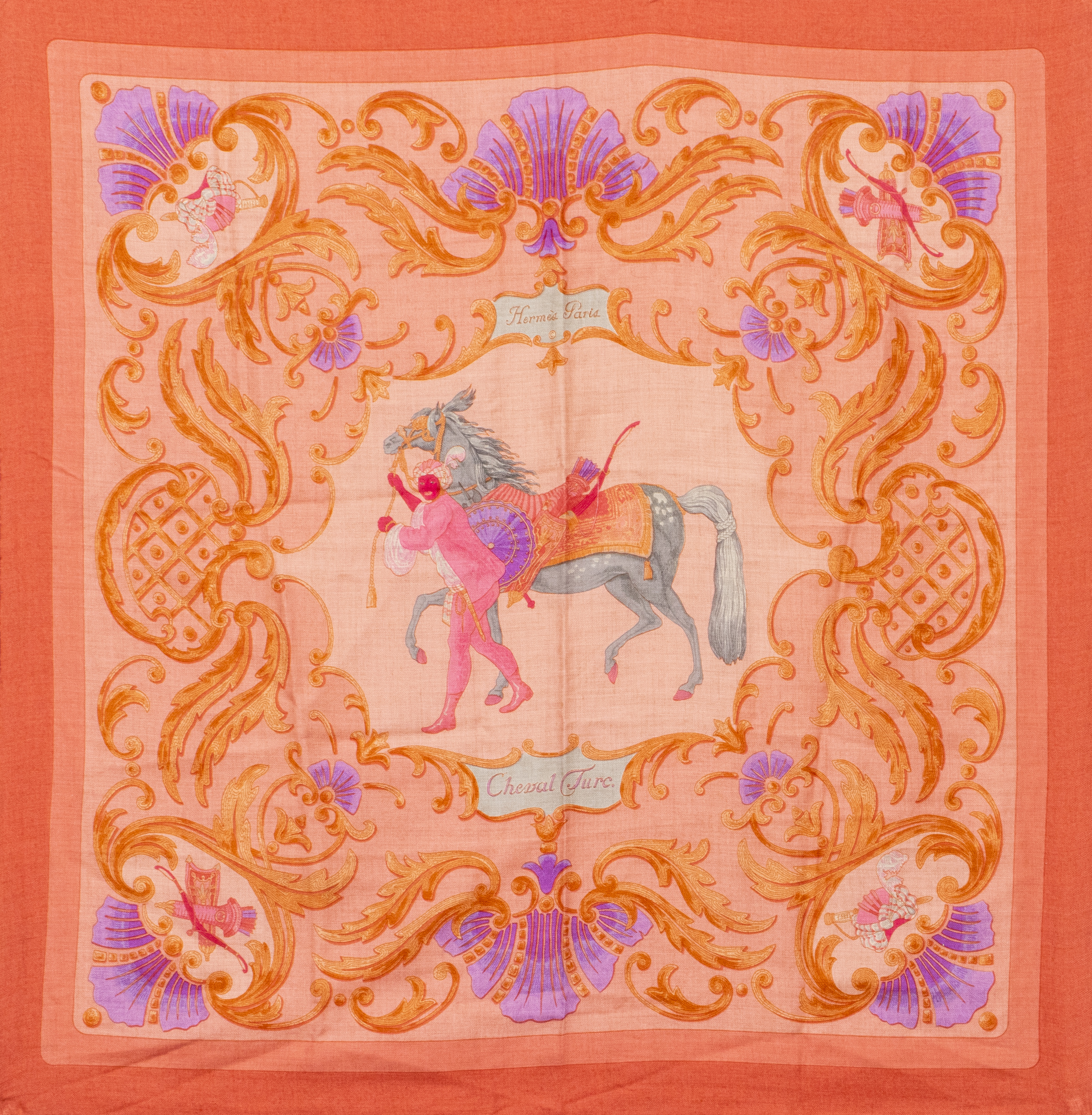 HERMES "CHEVAL TURC" SILK & CASHMERE