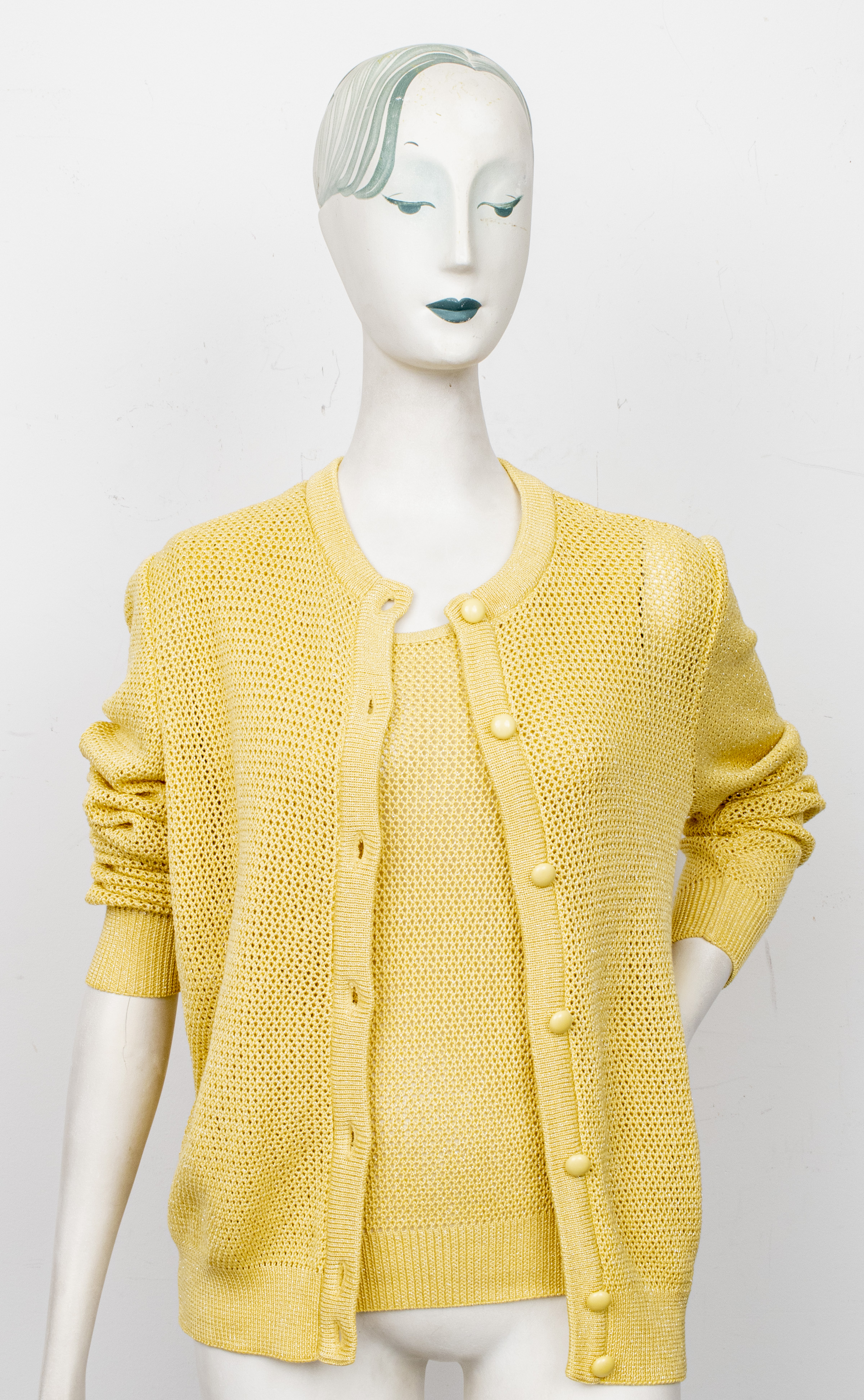 VALENTINO YELLOW KNIT SWEATER AND 3c4721