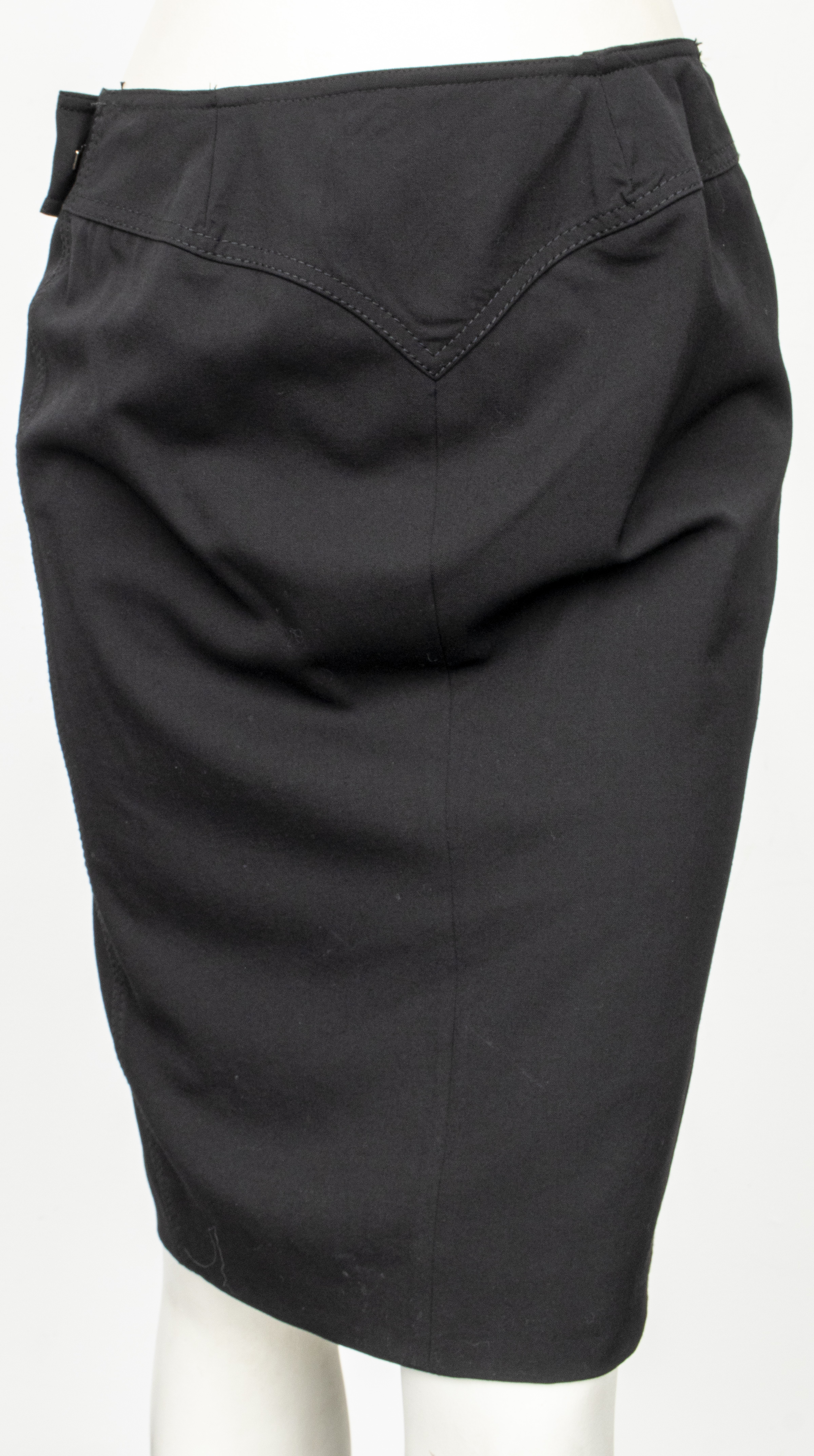 GUCCI BLACK SKIRT WITH SIDE SLIT  3c4724