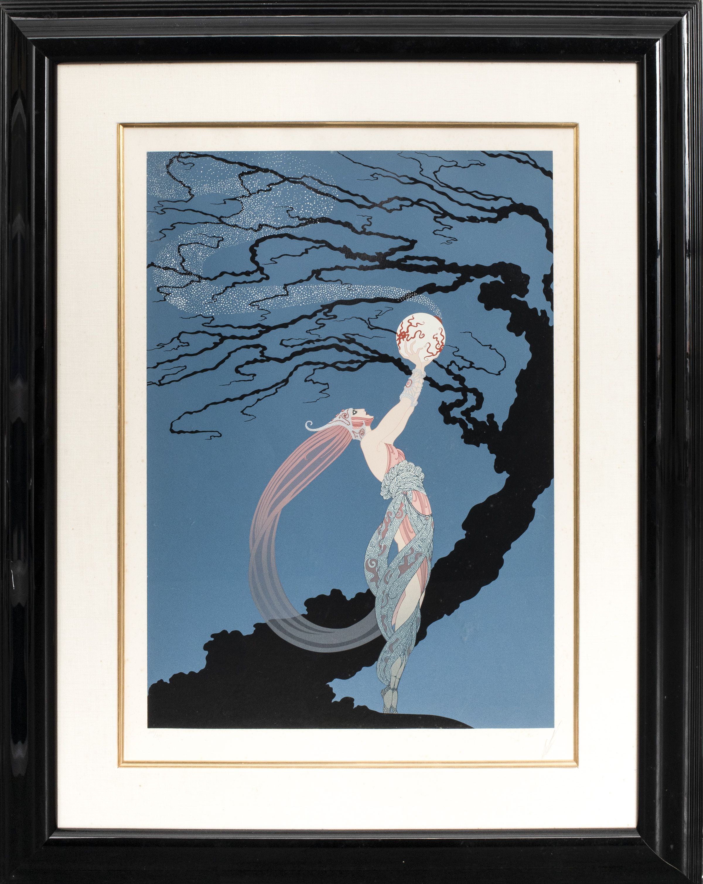 ERTE FIREFLIES SERIGRAPH IN COLORS 3c47d3