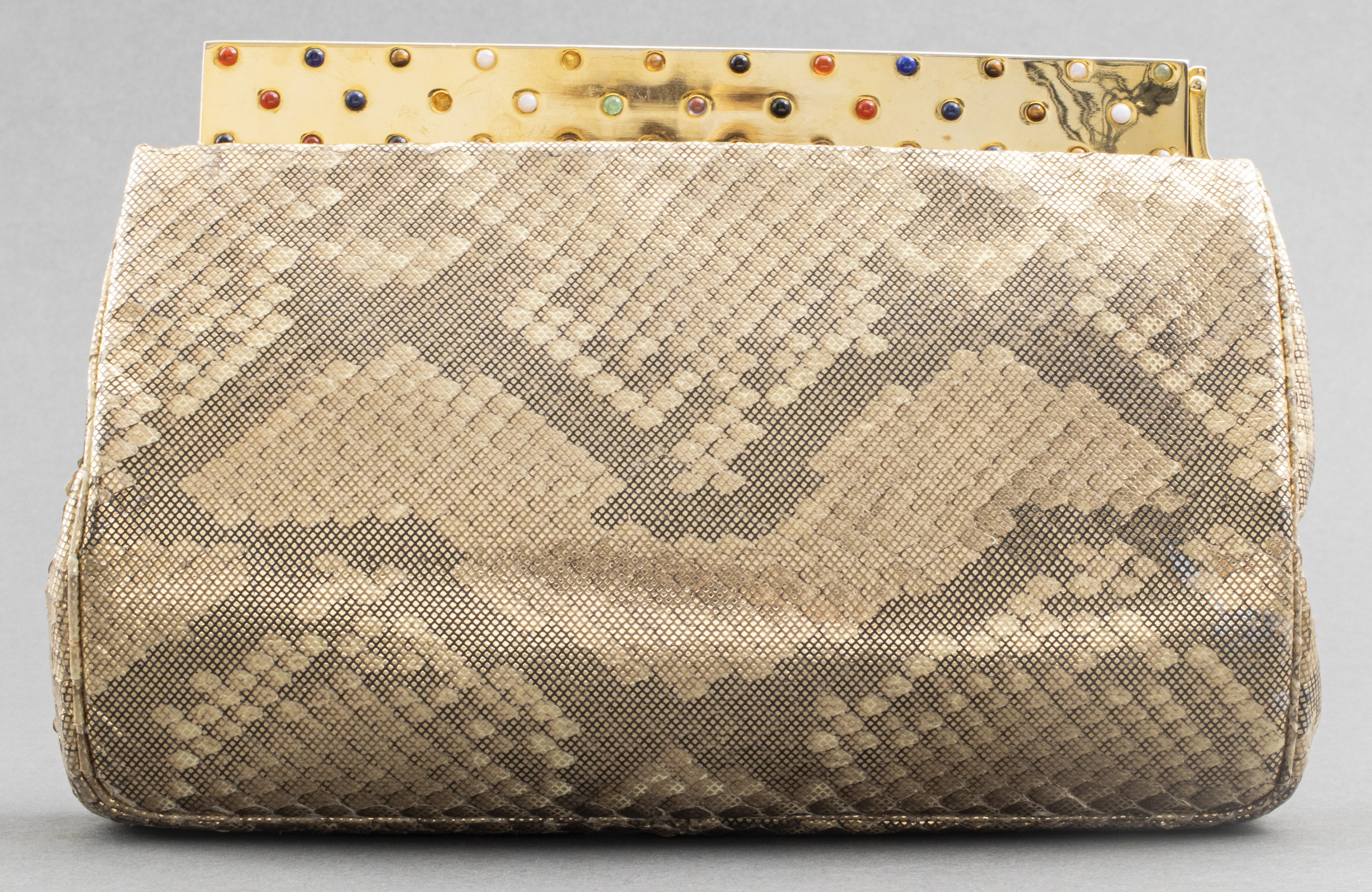 JUDITH LEIBER PYTHON PRINT CLUTCH 3c4858