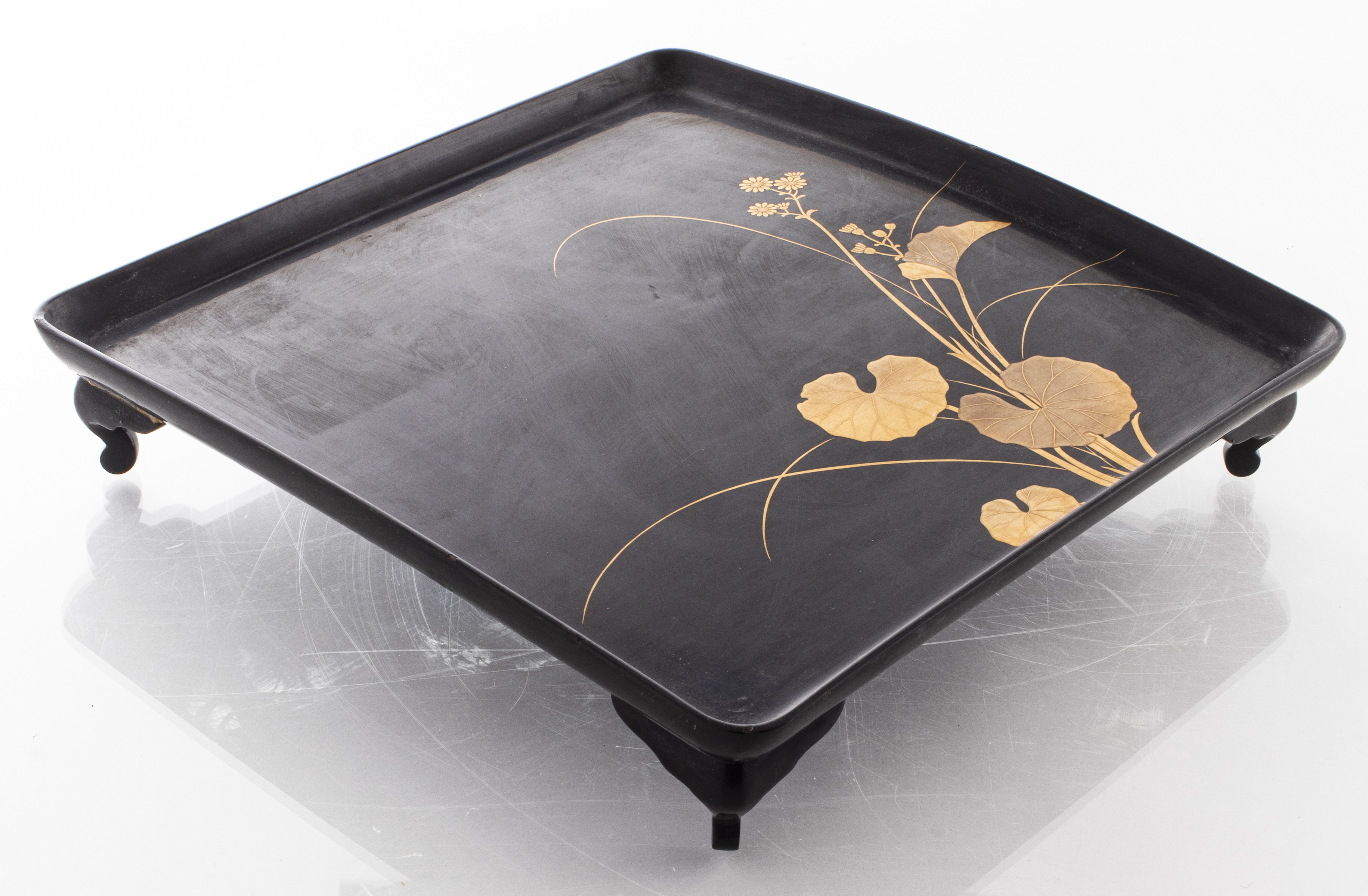 JAPANESE SQUARE LACQUER TRAY Japanese