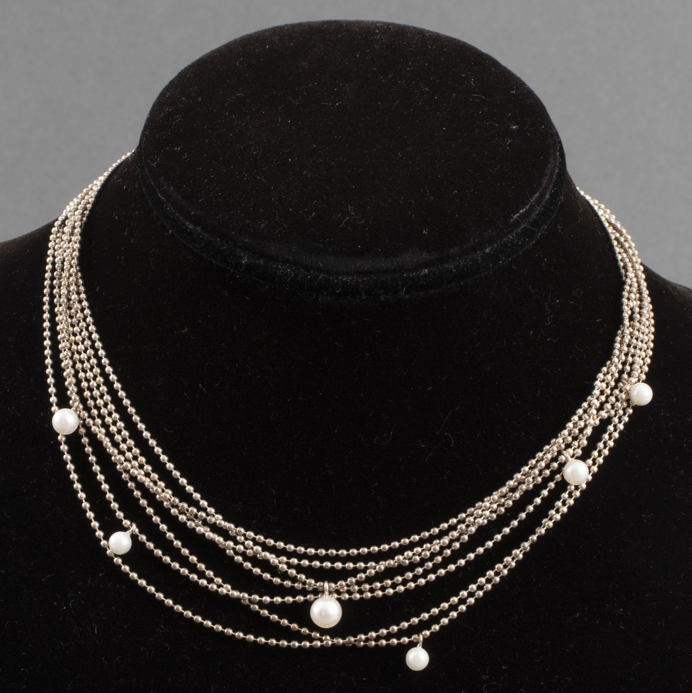 STERLING SILVER MULTI CHAIN NECKLACE 3c4923