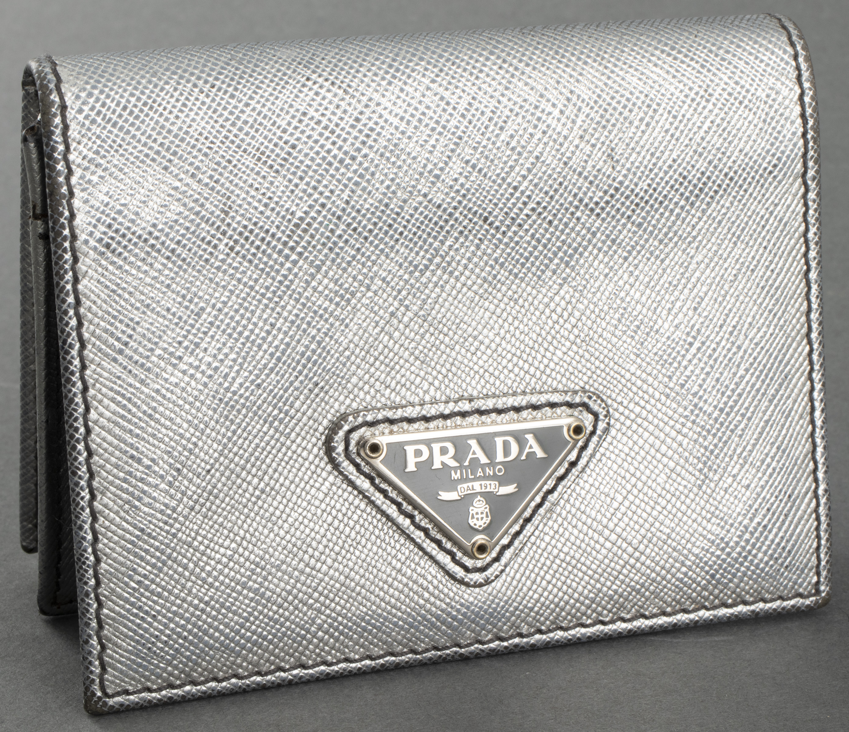 PRADA METALLIC LEATHER COMPACT