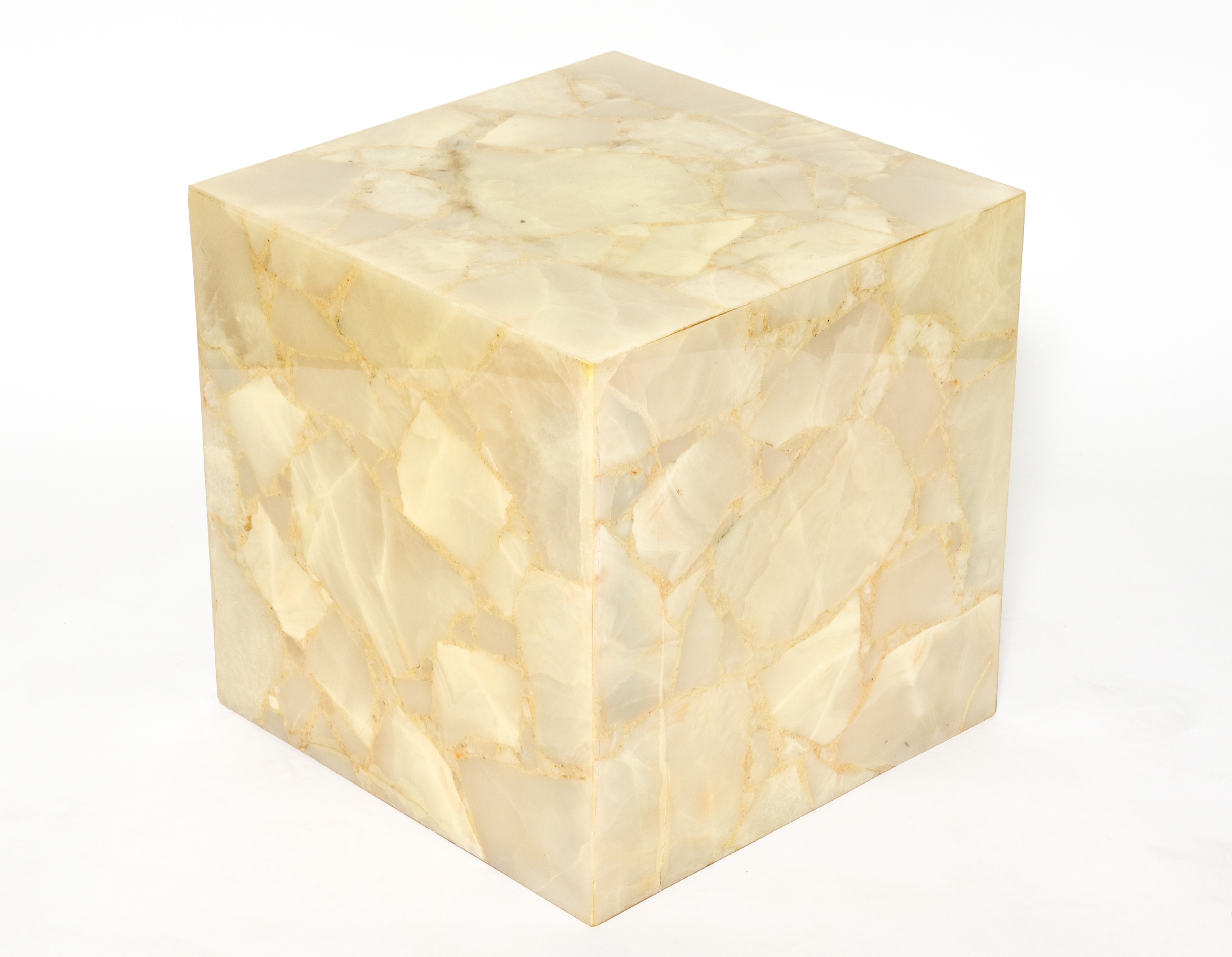 ACRYLIC MARBLE PLINTH CUBE SIDE 3c4974